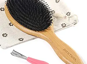 Best hair brush for oily scalp is equipped with ultra-soft boar bristles, which allows you to absorb oil from the scalp and distribute it evenly through the strands.