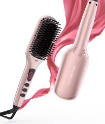 MEGAWISE Pro Ceramic Ionic Hair Straightener Brush